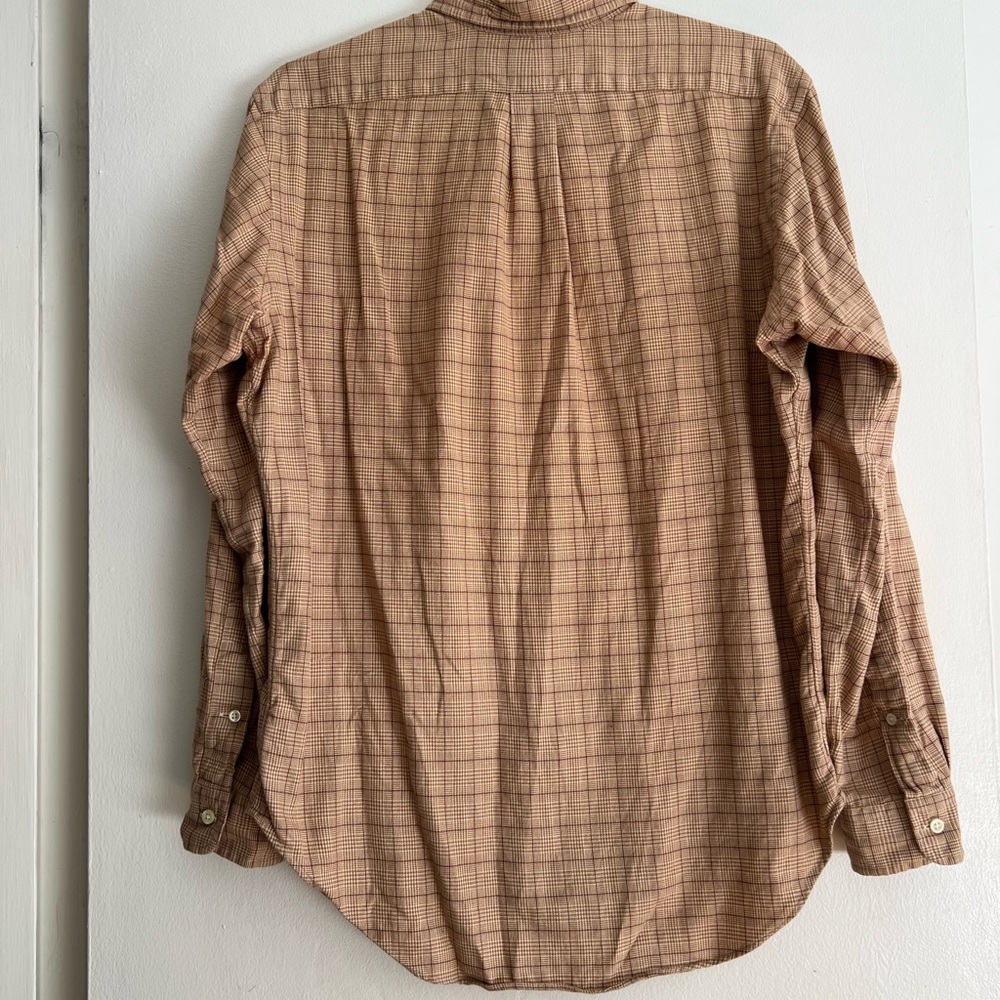 Ralph Lauren Tan Checkered Button-Down Shirt - Picture 7 of 7